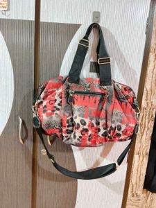 Stylish Leopard Print &amp; Text Shoulder Bag