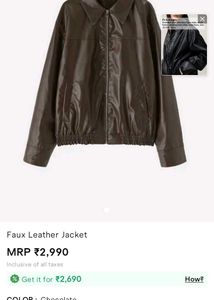 Savana oversized faux leather jacket