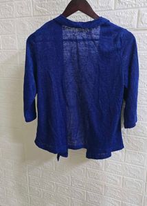 Royal Blue Open Front Cardigan