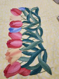 Handmade Tulip Fabric table runner