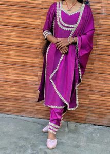 Beautiful Purple Kurta Set with Dupatta