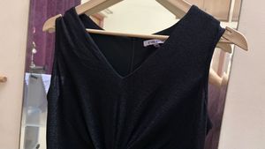 Sleek Black Maxi Dress with Slit