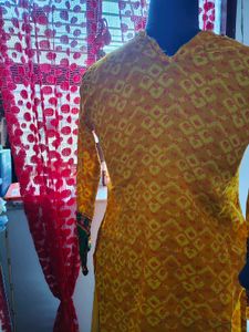 Vibrant Yellow Kurta Set with Trousers