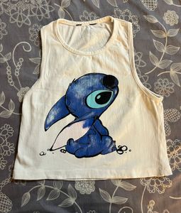 🦢White Stitch Graphic Tank Top