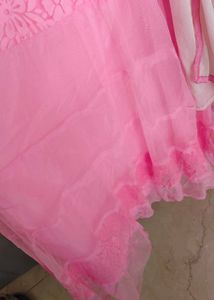 Stunning Pink Ethnic Gown with Dupatta