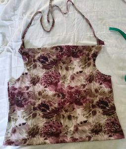 Floral Print Halter Neck Top