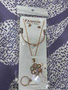 Rose Gold Fashion Jewelry Set