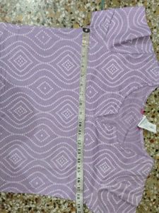 Lavender Printed Kurti Top