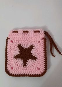 Star crochet pouch