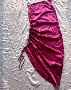 Brand New (Urbanic) Satin Ruched Cowl Neck Dress