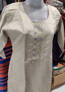 Elegant Women's Ethnic  chanderi silk Kurta