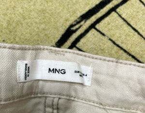 Cream Wide Leg Pants with Belt