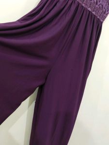 Elegant Purple Lace Jumpsuit