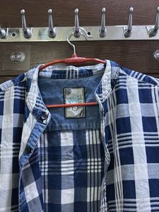 Blue Plaid Casual Shirt