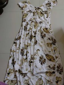 Boho Leaf Print Midi Dress