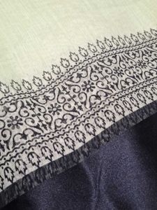 Elegant Pastel green Saree with Black Print