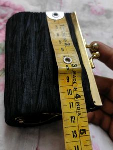 Elegant Black Clasp Clutch