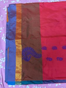 Vibrant Silk Saree with Intricate Weave