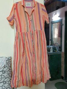 Long Over Coat Wear/ Simple One Piece Type Dress.