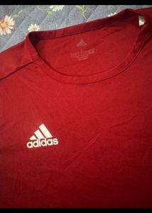 Adidas Red Sports T-Shirt | Performance Gym Wear |