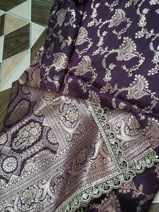 Elegant Purple Banarasi Silk Saree