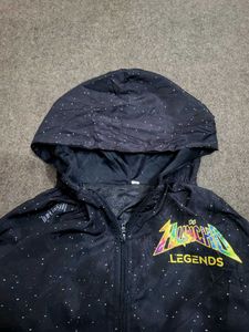 Graphic Print Windbreaker Jacket