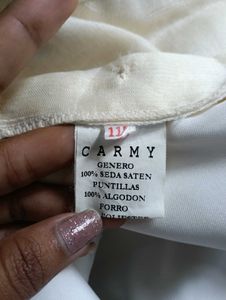 Elegant Ruffled Cream Maxi Dress