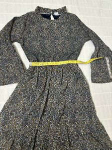 Boho Floral Maxi Dress with Bell Sleeves