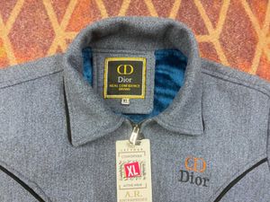 Trendy Wool Blend Winter Jacket For Men | Grey Zip