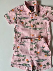 Boys Multi Coloured All-Over Print Shirt and Short