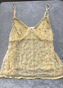 Embellished Sheer Camisole Top