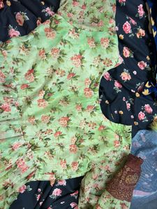 Floral Print Ethnic Gown