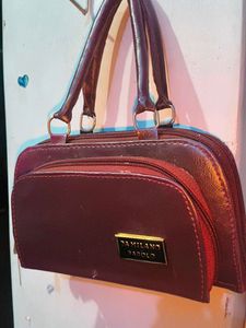 Stylish Burgundy Handbag