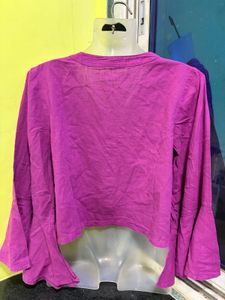 💓Magenta Bell Sleeve Top