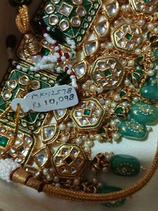 Kundan moti meenakari Necklace Set