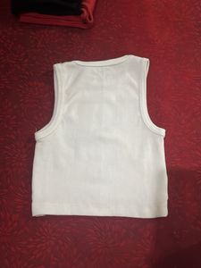 Ribbed White Tank Top
