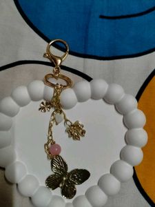 Charming Butterfly &amp; Heart Keychain