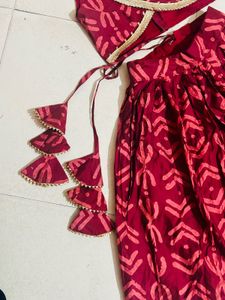 Girls Printed 3-Piece Lehenga &amp; Choli with Dupatta