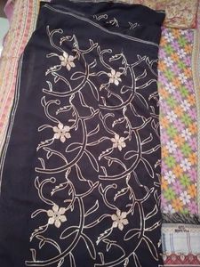 Elegant Black Saree with Blouse