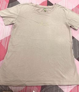 Stylish beige Graphic T-Shirt