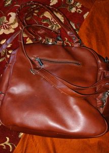 Vintage Brown Leather Laptop Bag
