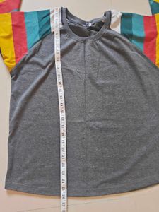 Cozy Striped Sleeve Top, no used