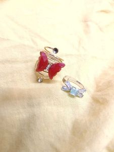 Charming Butterfly & Gemstone Rings