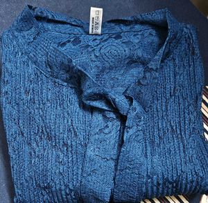 Elegant Blue Lace top