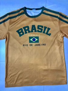 fitted Retro Brasil jersey