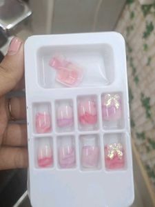 Press-On Nails with Bow