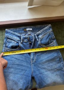 off duty light blue straight fit jeans