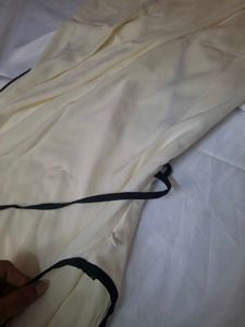 Shein Cream Dress with Black Piping Detail