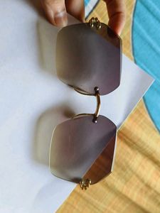 Chic Rimless Octagon Sunglasses