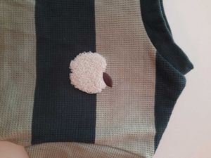 Striped Baby Bodysuit with Apple Applique